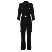 Sort Cargo Jumpsuit med Utility Lommer