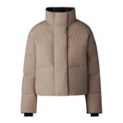 Beige Vinter Parka Jakke