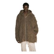 Shaggy Felt Hooded Jacket