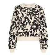 Sort Scratch Print Sweatshirt