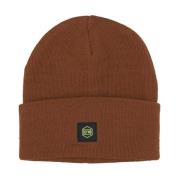 Klassisk Logo Label Beanie Brun Hat