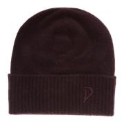 Kashmir Beanie med Foldet Logo Detalje