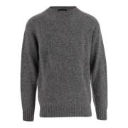 Grå Uld Crew Neck Sweater