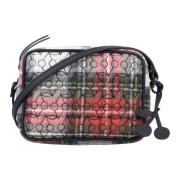 Coquelicot Plaid Mesh Crossbody Taske