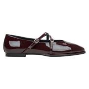 Bordeaux Patent Læder Ballet Flats