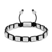 Mens Mini Flatbead Bracelet in Sterling Silver