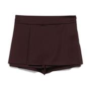 Bordeaux Uld Twill Shorts