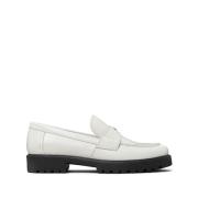 Læder Slip-On Flade med Double T