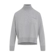 Lys Grå Turtleneck Sweater