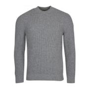 Mænds uldblandingsrundhals sweater