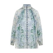 Multifarvet Paisley Bluse