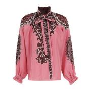 Blomstret Bluse