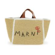 Macramé Strik Tote Taske med Logo