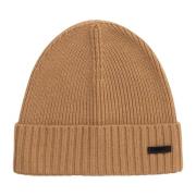 Ribbed Beige Hat Fati Model