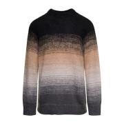 Multifarvet Crewneck Sweater Mohair Blanding