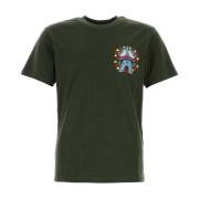 Stilfuld Army Green Bomuld T-shirt