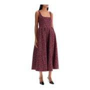 Tweed Paillet Flare Midi Kjole