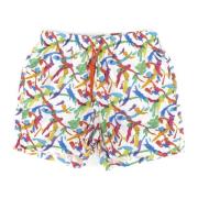 Hvide Maling Splash Badeshorts