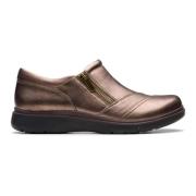 Bronze Dames Loafer Brede Sko