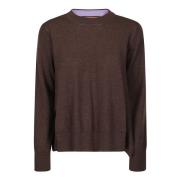 Asymmetrisk Crew Neck Sweater med Sideåbning