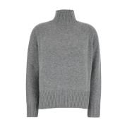 Luksuriøs højhalset cashmere uld sweater