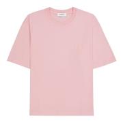 pink t-shirt palm trykt logo