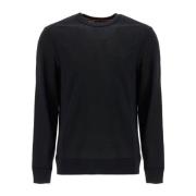 Uldblanding Pullover med Broderet Logo