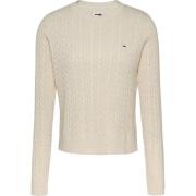 Klassisk Stil Krem Crewneck Sweater