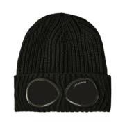 Uld Goggle Beanie Hat Sort