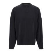 Sort Sweater Darkened Bomuld Jersey