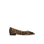 Leopard Flade Sko Brun