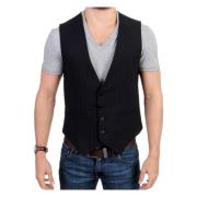 Elegant Stribet Casual Vest