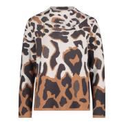 Animal Print Jacquard Sweater