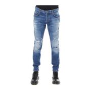 Slim fit jeans med flænger