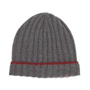 Cashmere Strik-Rib Beanie Hat