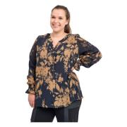 Elegant Masja Bluse i Jordfarver