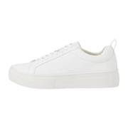 Hvid Læder Platform Sneaker