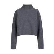 Sporty turtleneck sweater med logo