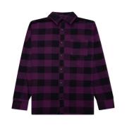 Tjekmønster Logo Overshirt 'Violet'