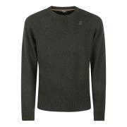 Grøn Lammeuld Sweater Girocollo