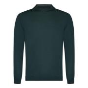 Grøn Merinould Rund Hals Sweater