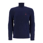 Flettede Uld Cashmere Pullover Sweater