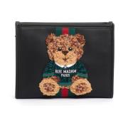 Sort Teddy Clutch Taske