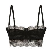 Sort Blonde Bralette Sweetheart Halsudskæring