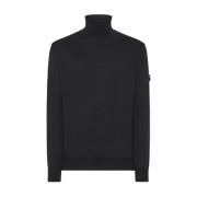 Blå Uldblanding Sweater Urban Stil