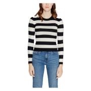 Stribet Strik Rund Hals Sweater