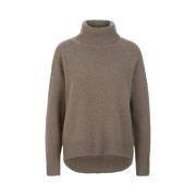 Blød Cashmere Sweater med Høj Krave