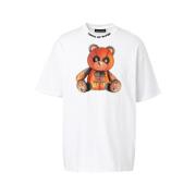 Burning Panda Hvid T-shirt