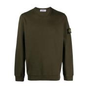 Garment Dyed Crewneck Sweatshirt i Olivengrøn