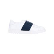 Hvide Open Colour-Block Sneakers med Rockstud Pynt